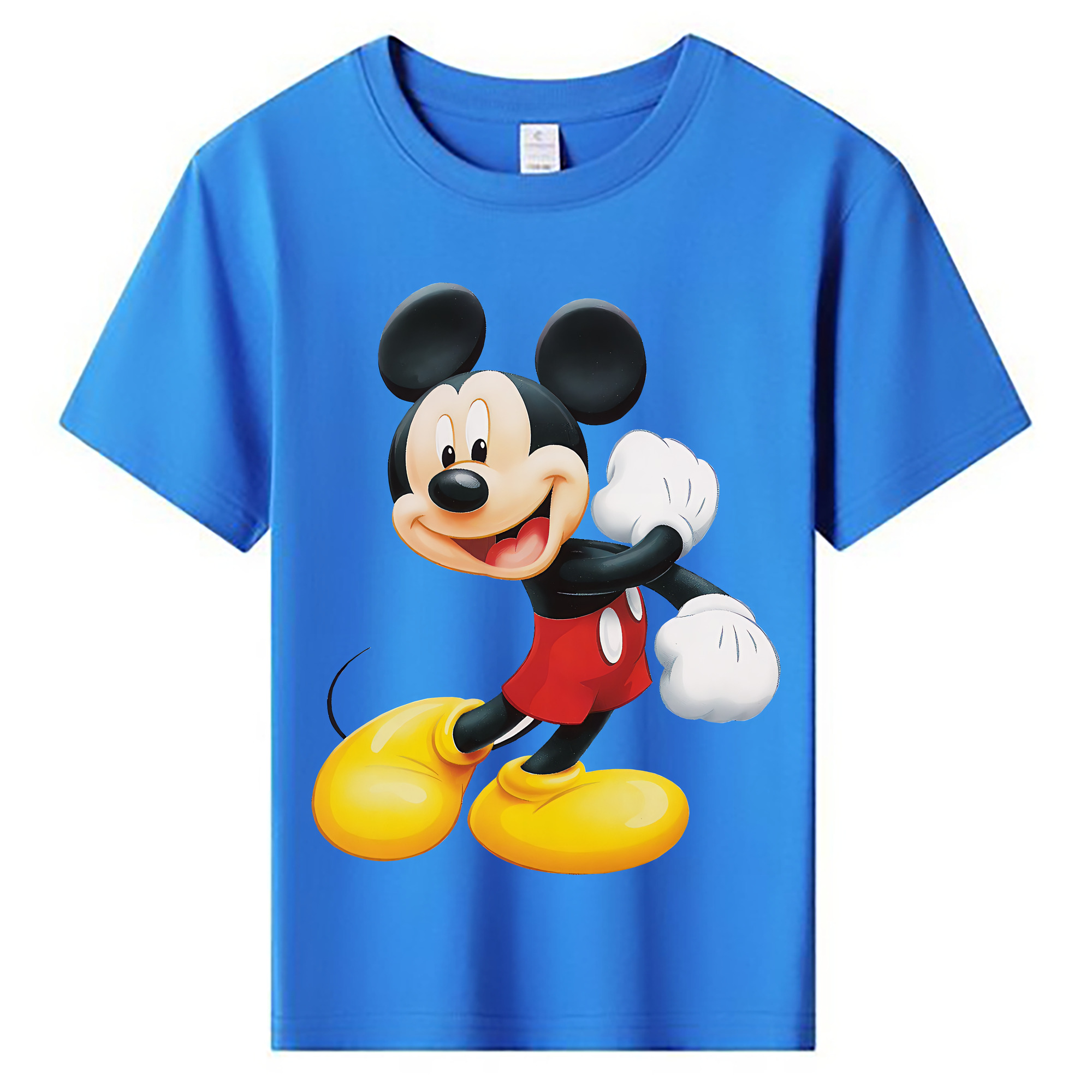 ミッキーマウス Mickey Mouse 綿100％キッズTシャツ（フロントプリント）